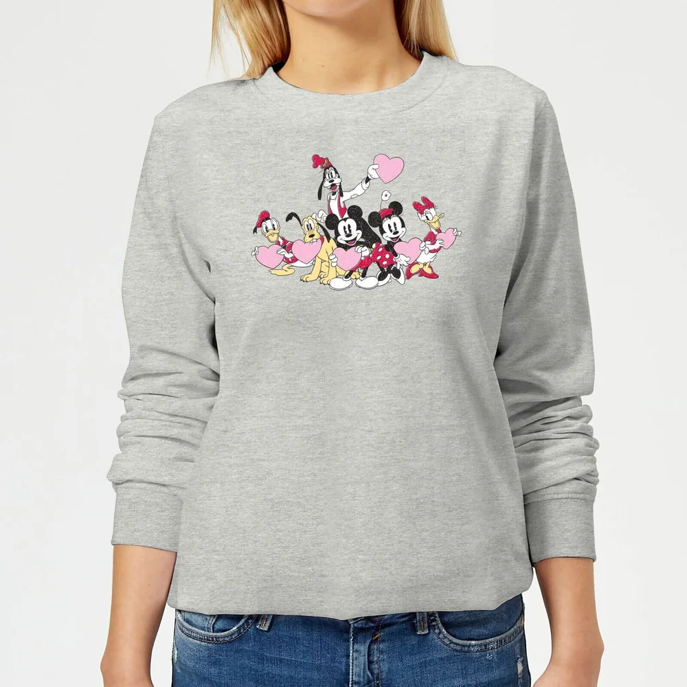 Disney Mickey Mouse Love Friends Women's Sweatshirt - Grey - 3XL Image 1
