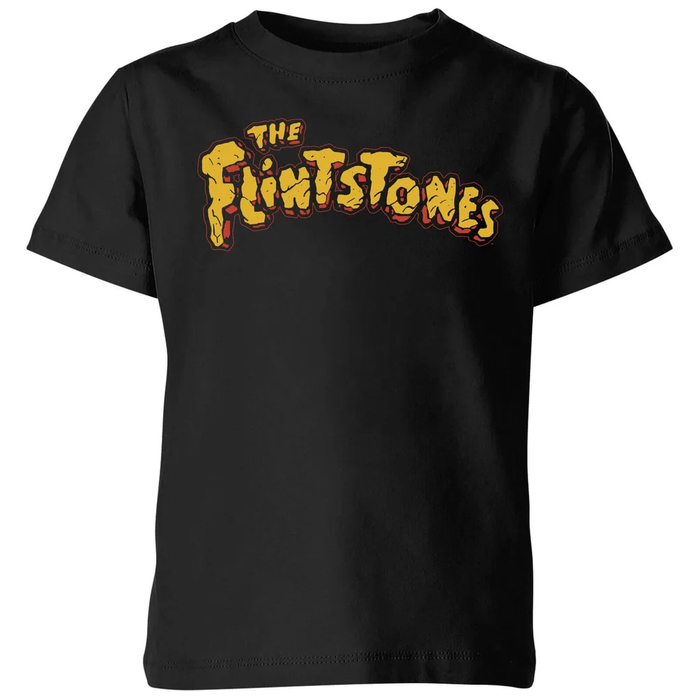 The Flintstones Logo Kids' T-Shirt - Black - 3-4 Years Image 1