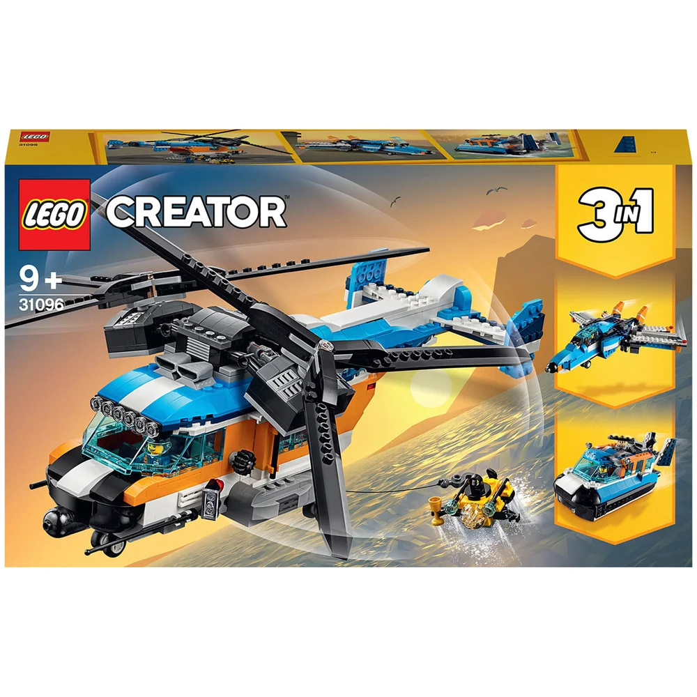 LEGO Creator: 3in1 Twin Rotor Helicopter Toy (31096) Image 1