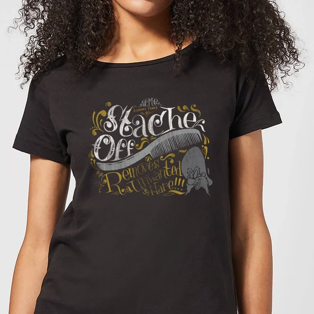 Looney Tunes ACME 'Stache Off Women's T-Shirt - Black