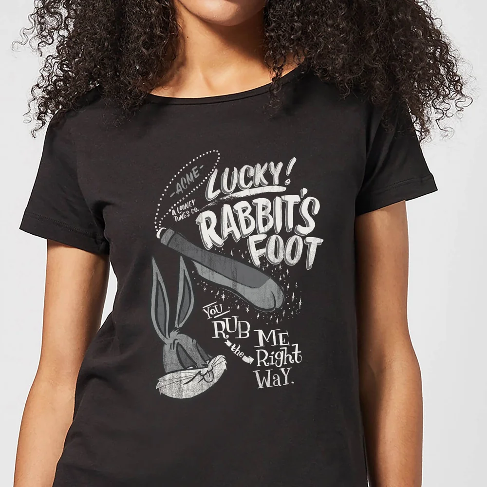Looney Tunes ACME Lucky Rabbits Foot Women's T-Shirt - Black - S Image 1