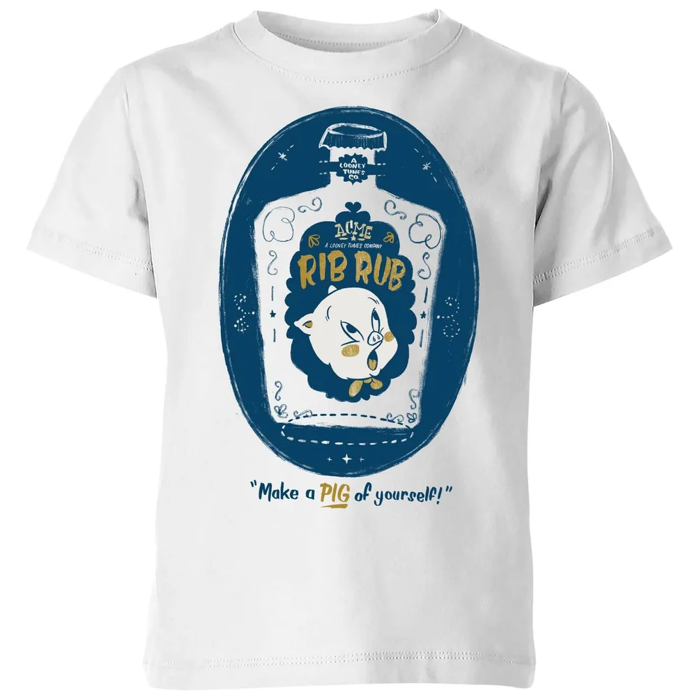 Looney Tunes ACME Rib Rub Kids' T-Shirt - White - 3-4 Years Image 1