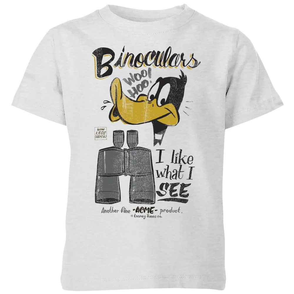 Looney Tunes ACME Binoculars Kids' T-Shirt - Grey - 3-4 Years Image 1