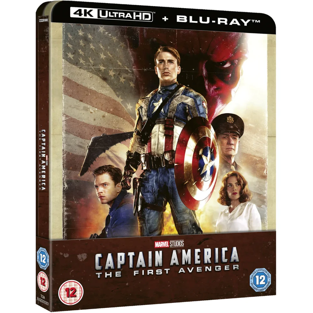 Captain America: The First Avenger 4K Ultra HD (Includes 2D Blu-ray) Zavvi Exclusive SteelBook Image 1