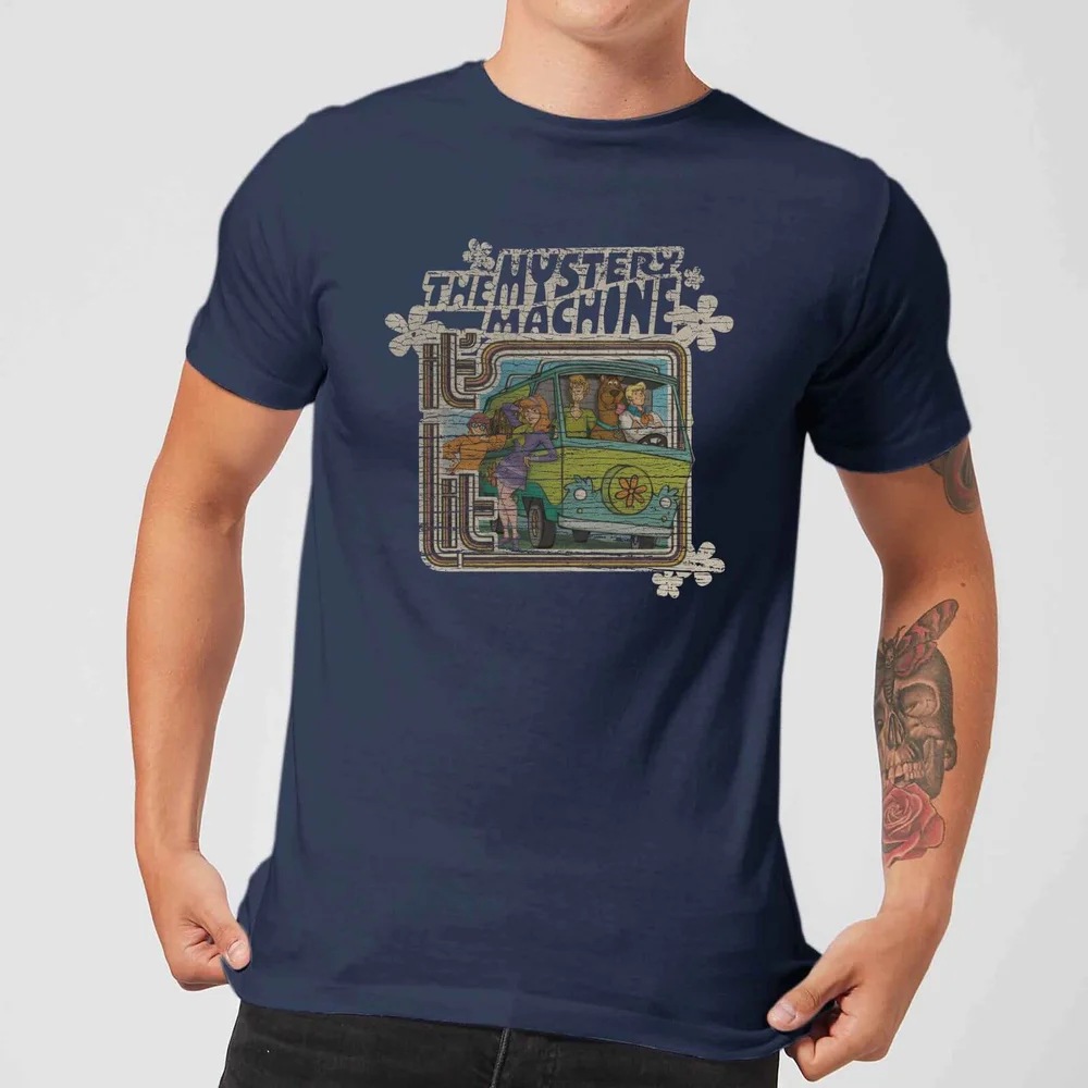 Scooby Doo Mystery Machine Psychedelic Men's T-Shirt - Navy - S Image 1