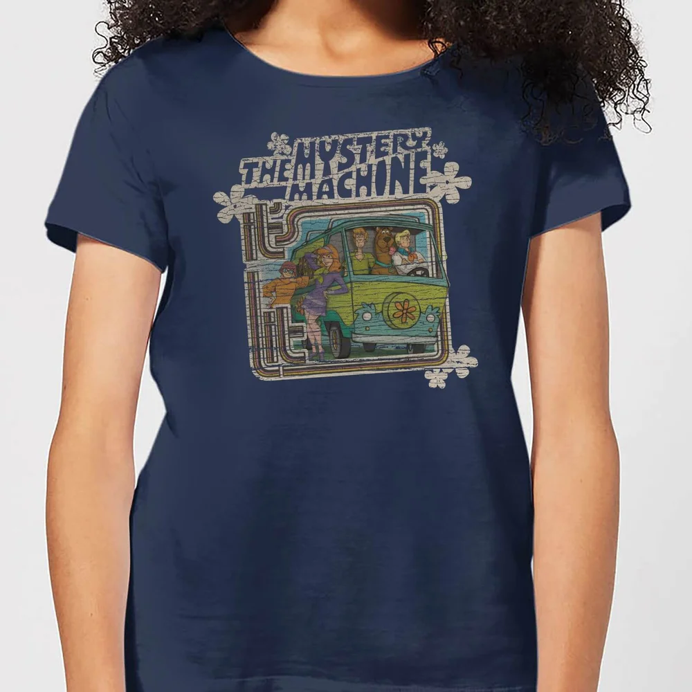 Scooby Doo Mystery Machine Psychedelic Women's T-Shirt - Navy - S Image 1