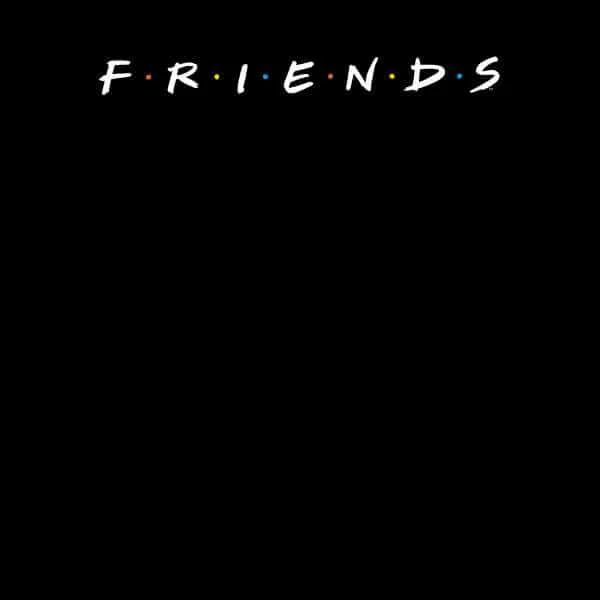 Friends Logo Contrast Hoodie - Black