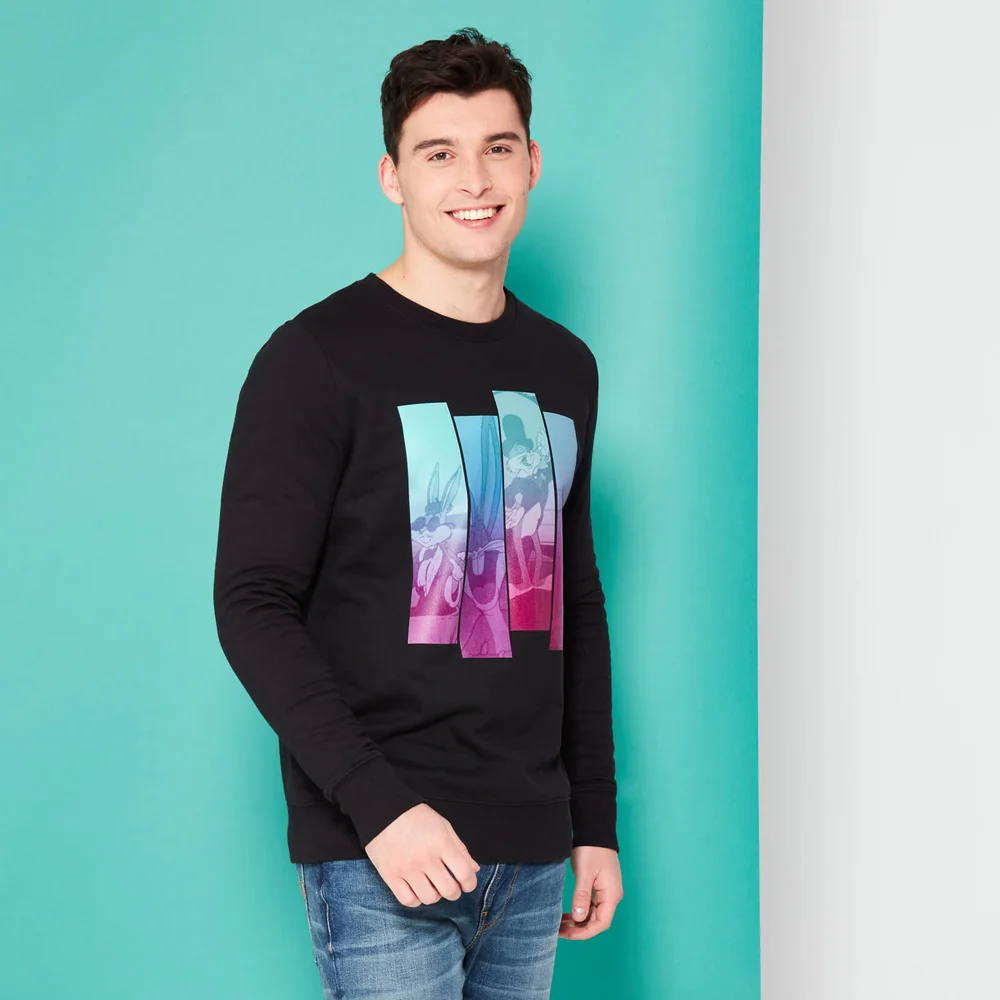 Looney Tunes Kaboom Collection Going Down 90s Sweatshirt - Black - S Image 1