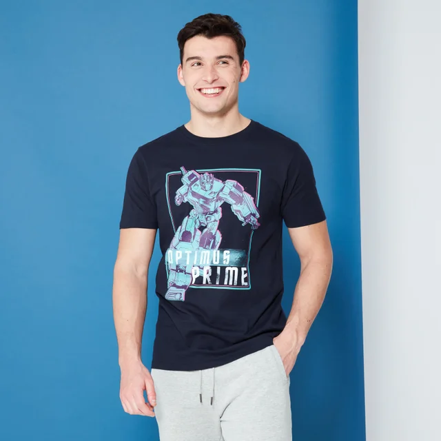 Transformers Optimus Prime Neon T-Shirt - Navy