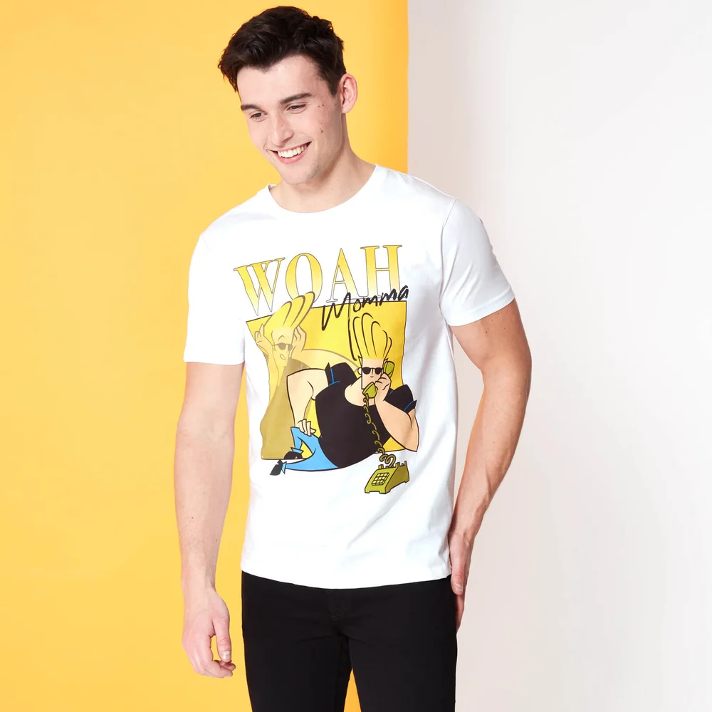 Cartoon Network Spin-Off Johnny Bravo 90's Photoshoot T-Shirt - White - S Image 1