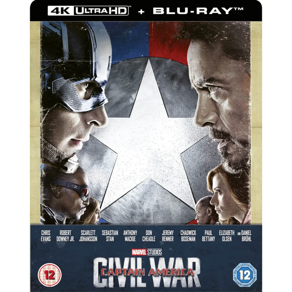 Captain America: Civil War 4K Ultra HD (Includes 2D Blu-ray) Zavvi Exclusive Steelbook Image 1