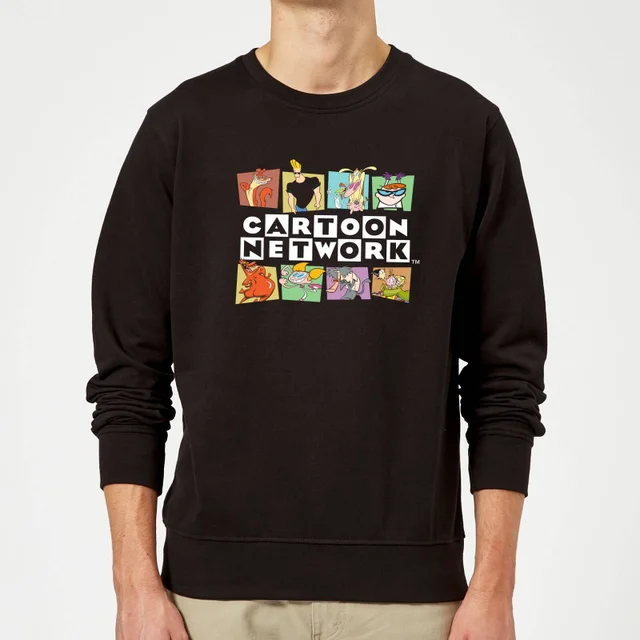 Cartoon Network Logo Characters Sweatshirt - Black