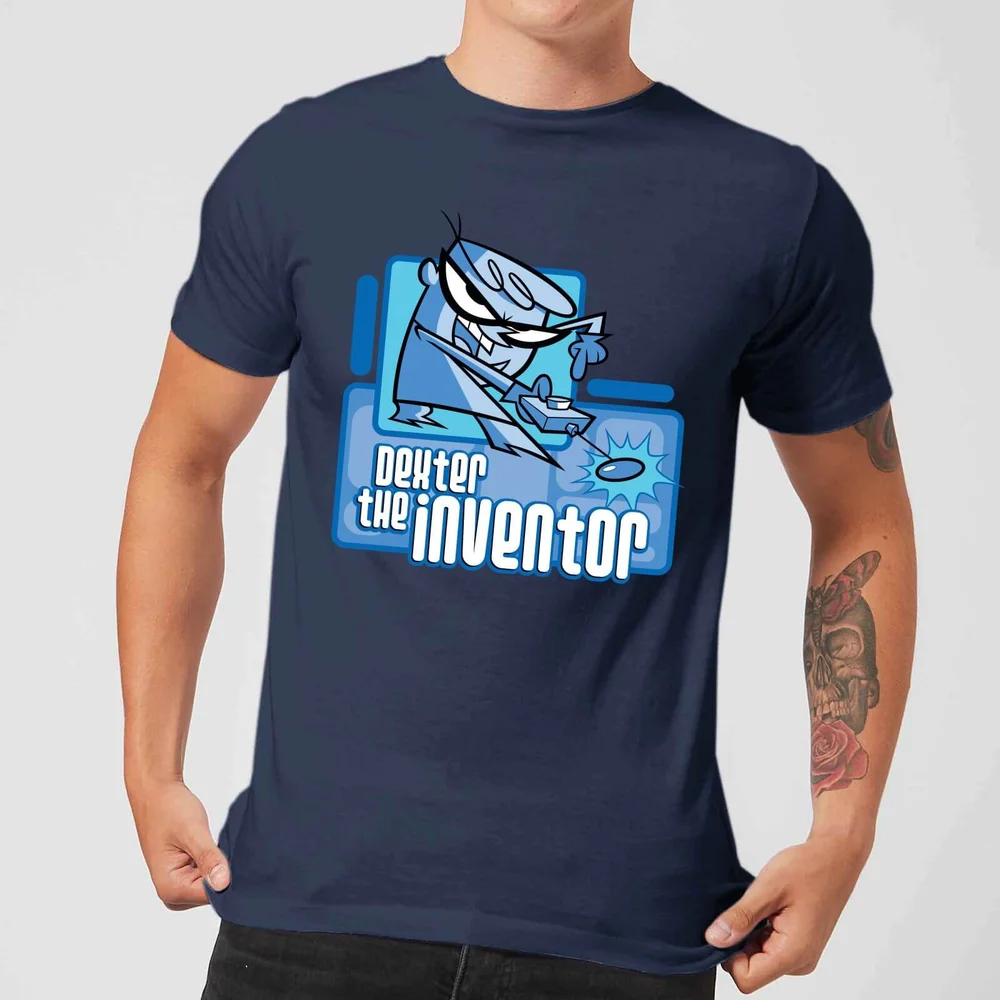 Dexters Lab The Inventor Men's T-Shirt - Navy - S Image 1