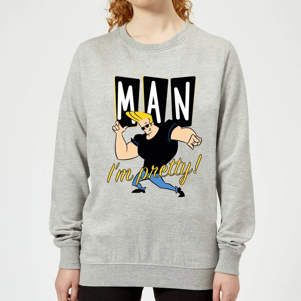 Johnny Bravo Man I'm Pretty Women's Sweatshirt - Grey - 3XL - Grey Image 1