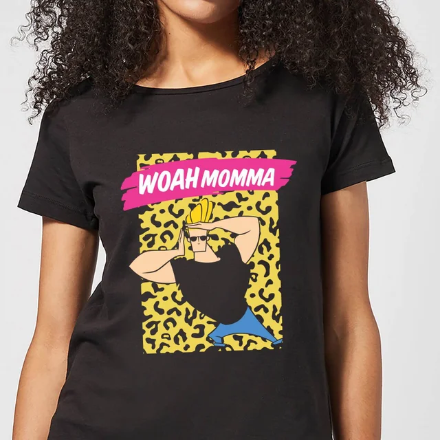 Johnny Bravo Woah Momma Women's T-Shirt - Black