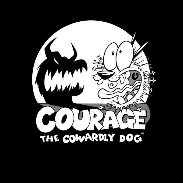 Courage The Cowardly Dog Spotlight Women's T-Shirt - Black