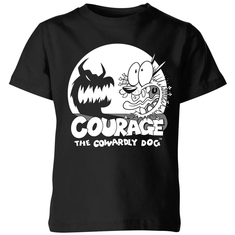 Courage The Cowardly Dog Spotlight Kids' T-Shirt - Black - 3-4 Years Image 1