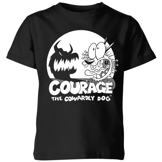 Courage The Cowardly Dog Spotlight Kids' T-Shirt - Black