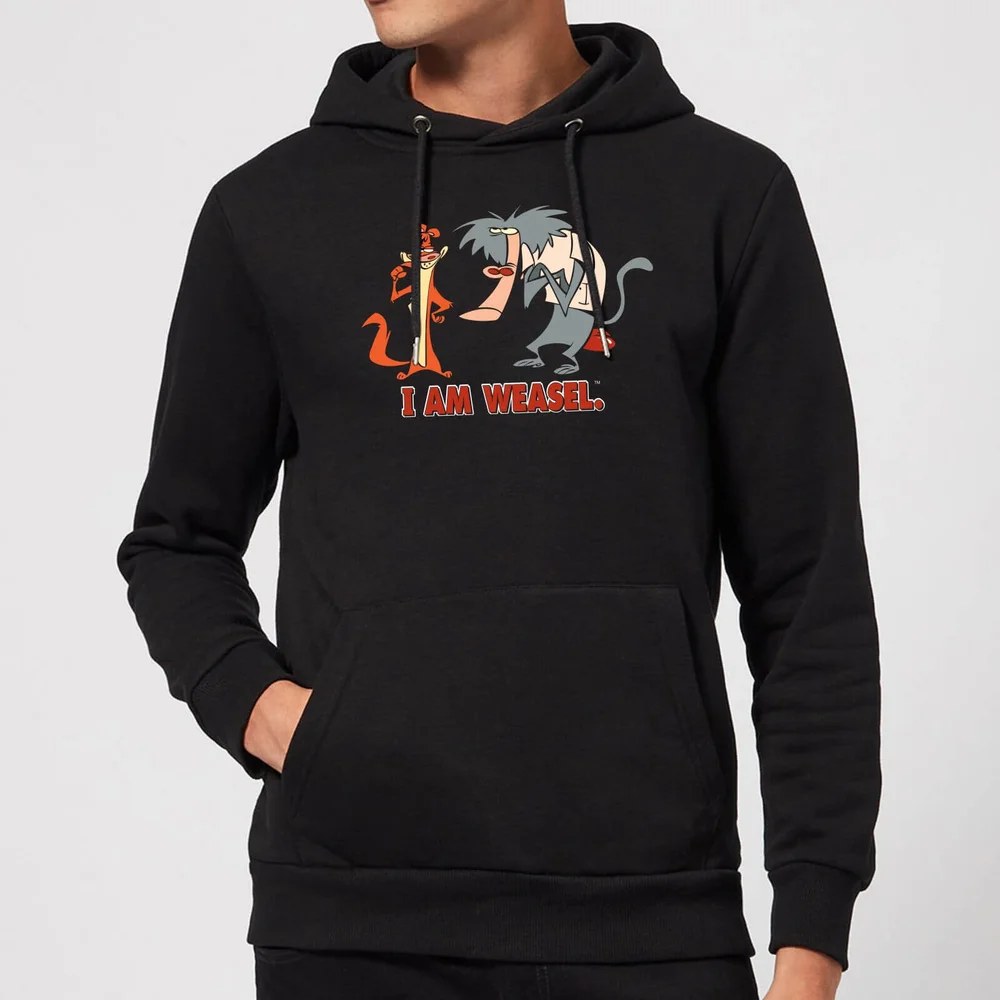 I Am Weasel Characters Hoodie - Black - S Image 1