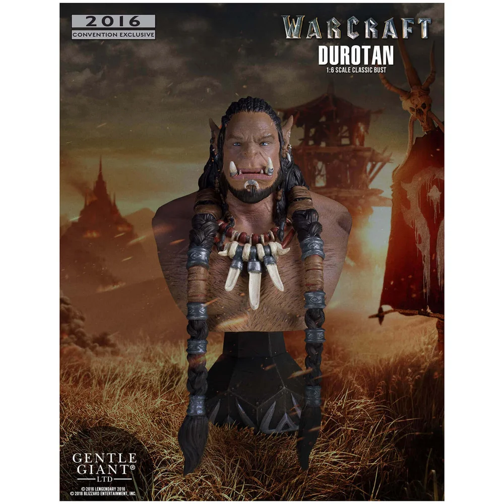 Gentle Giant Warcraft (2016) Durotan Classic 1/6 Mini Bust SDCC 2016 Exclusive - 18cm Image 1