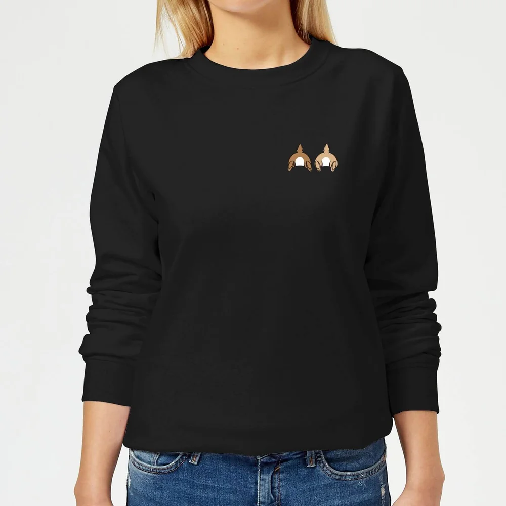 Disney Chip And Dale Backside Women's Sweatshirt - Black - XS Image 1