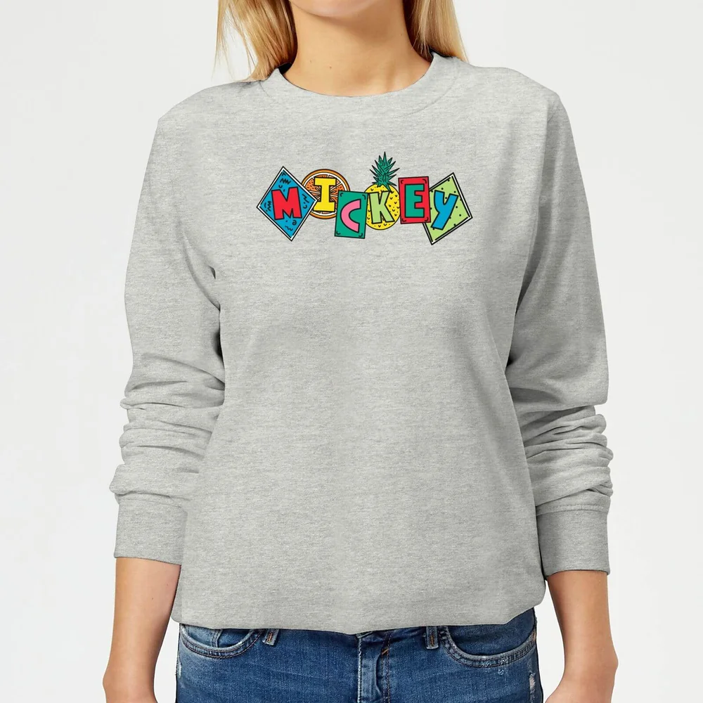 Disney Mickey Fruit Blocks Women's Sweatshirt - Grey - 3XL - Grey Image 1