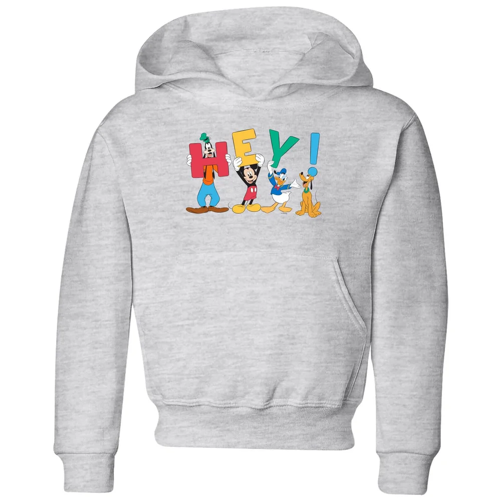 Disney Mickey Mouse Hey! Kids' Hoodie - Grey - 3-4 Years Image 1