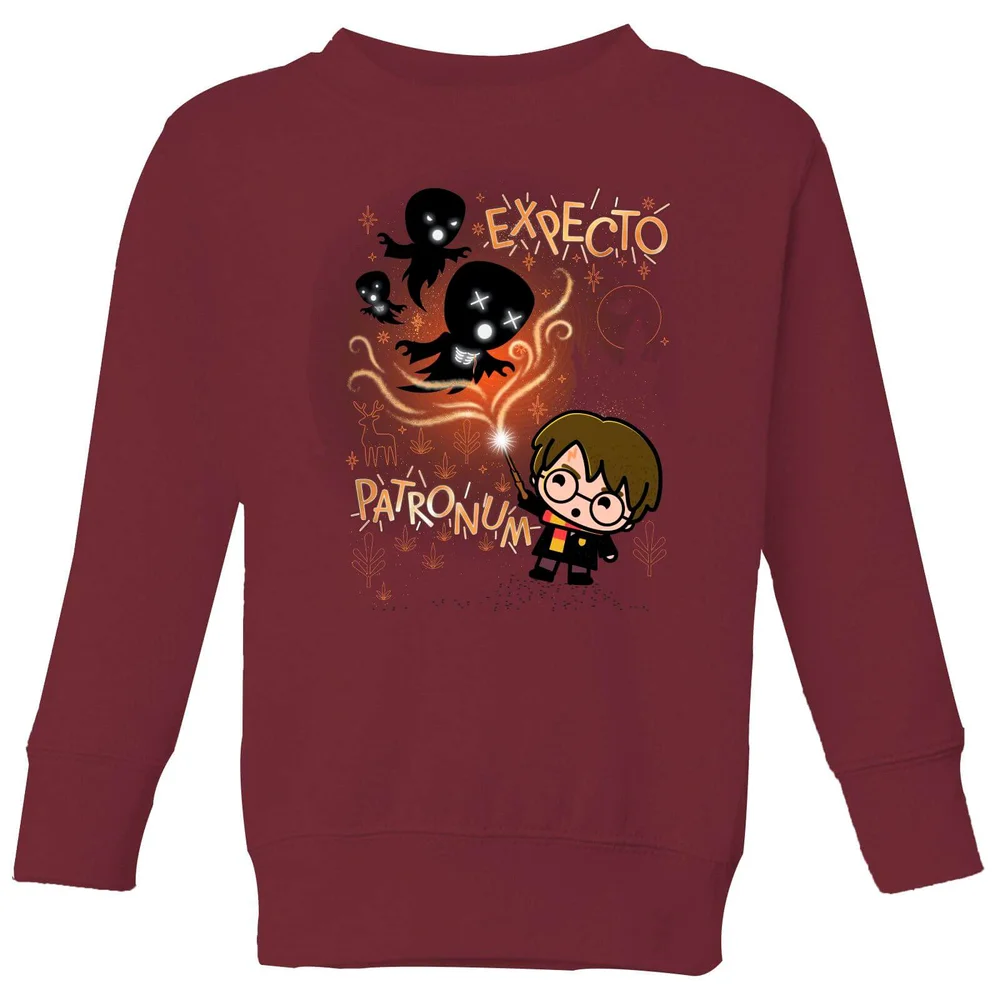 Harry Potter Kids Expecto Patronum Kids' Sweatshirt - Burgundy - 11-12 Years Image 1
