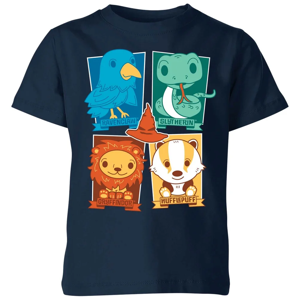 Harry Potter Kids Hogwarts Houses Kids' T-Shirt - Navy - 3-4 Years Image 1