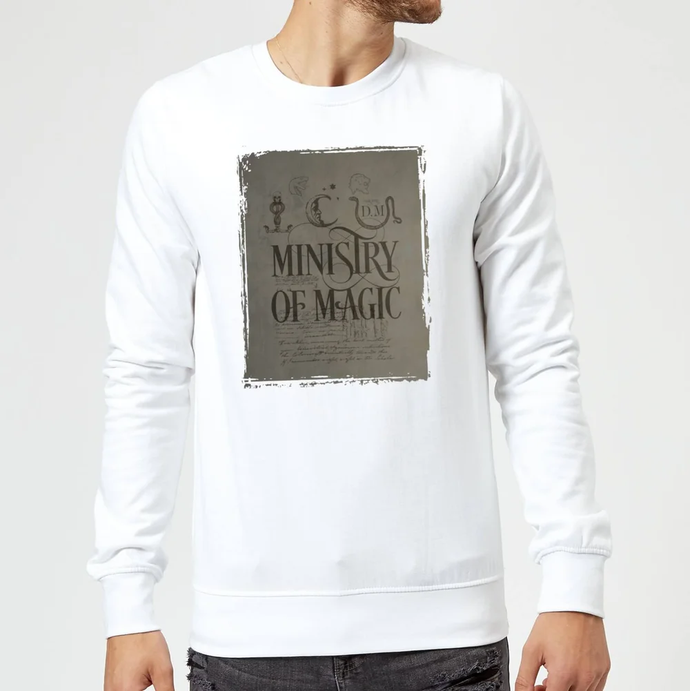 Harry Potter Ministry Of Magic Sweatshirt - White - S Image 1