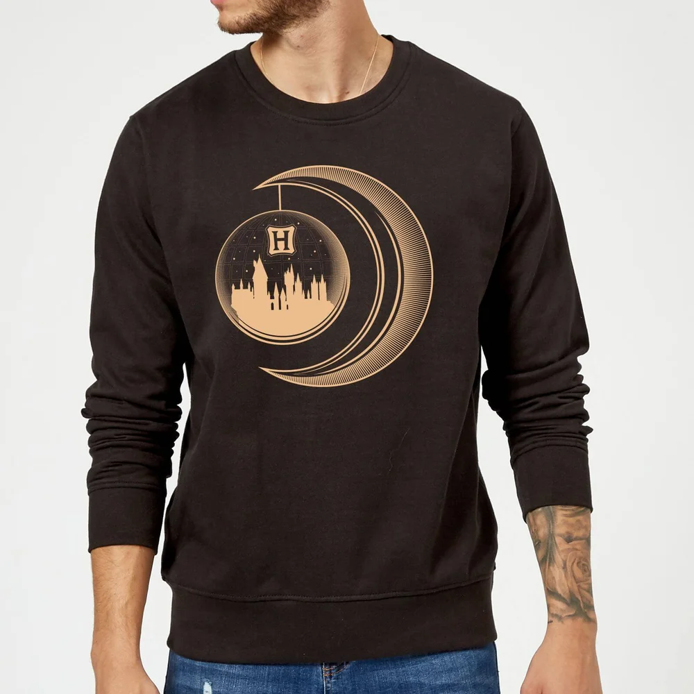 Harry Potter Globe Moon Sweatshirt - Black - S Image 1