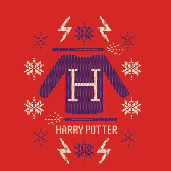 Harry Potter Christmas Sweater Christmas Jumper - Red