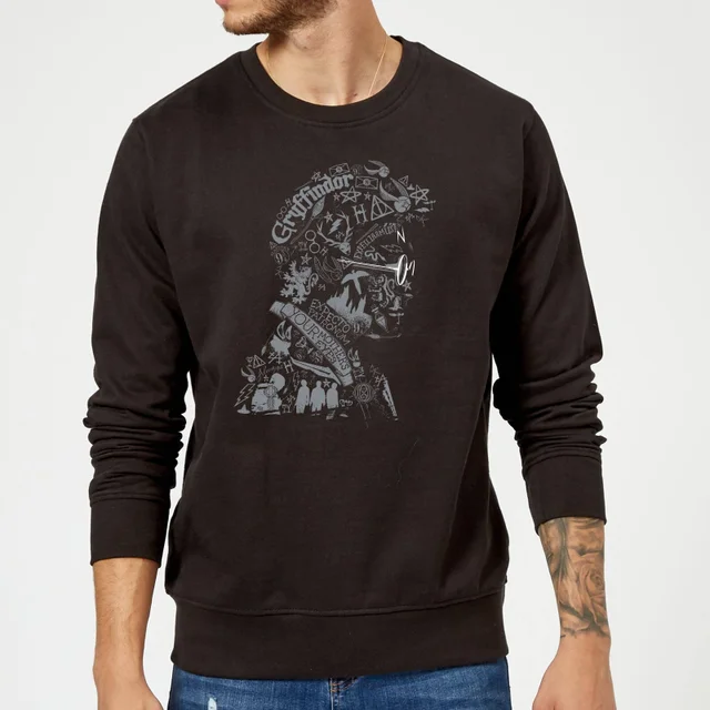Harry Potter Harry Potter Head Sweatshirt - Black
