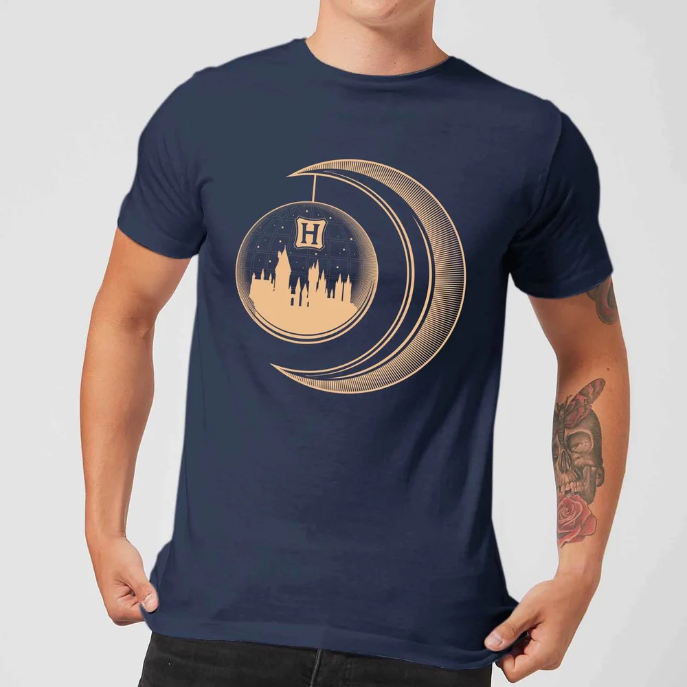 Harry Potter Globe Moon Men's T-Shirt - Navy - S Image 1