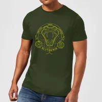 Harry Potter Slytherin Snake Badge Men's T-Shirt - Forest Green - undefined undefined