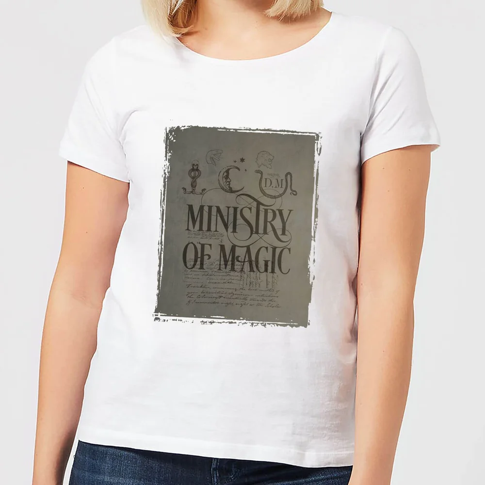 Harry Potter Ministry Of Magic Women's T-Shirt - White - S Image 1