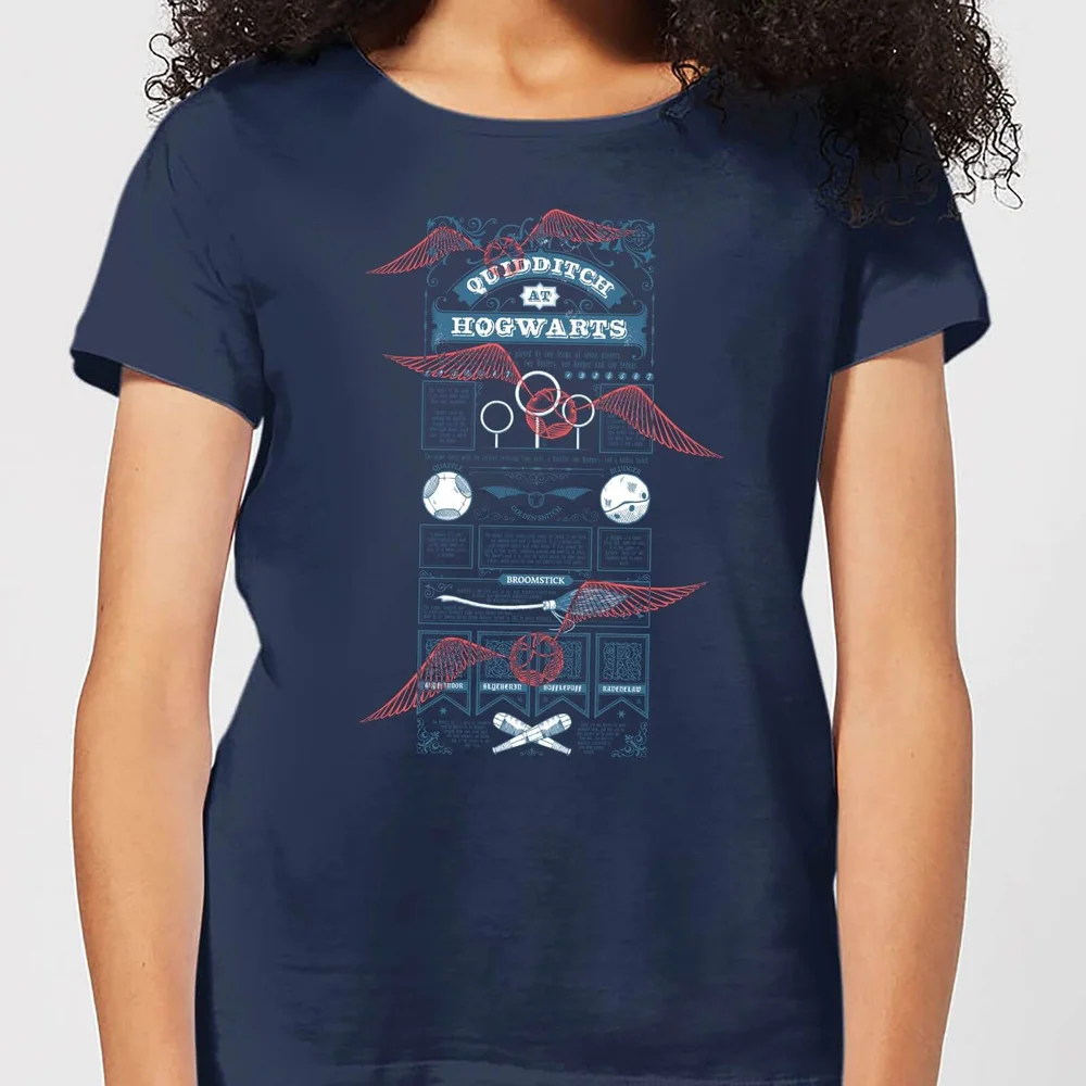 Harry Potter Quidditch At Hogwarts Women's T-Shirt - Navy - S Image 1