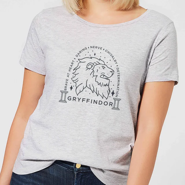 Harry Potter Gryffindor Linework Women's T-Shirt - Grey
