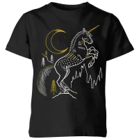Harry Potter Unicorn Kids' T-Shirt - Black - undefined undefined