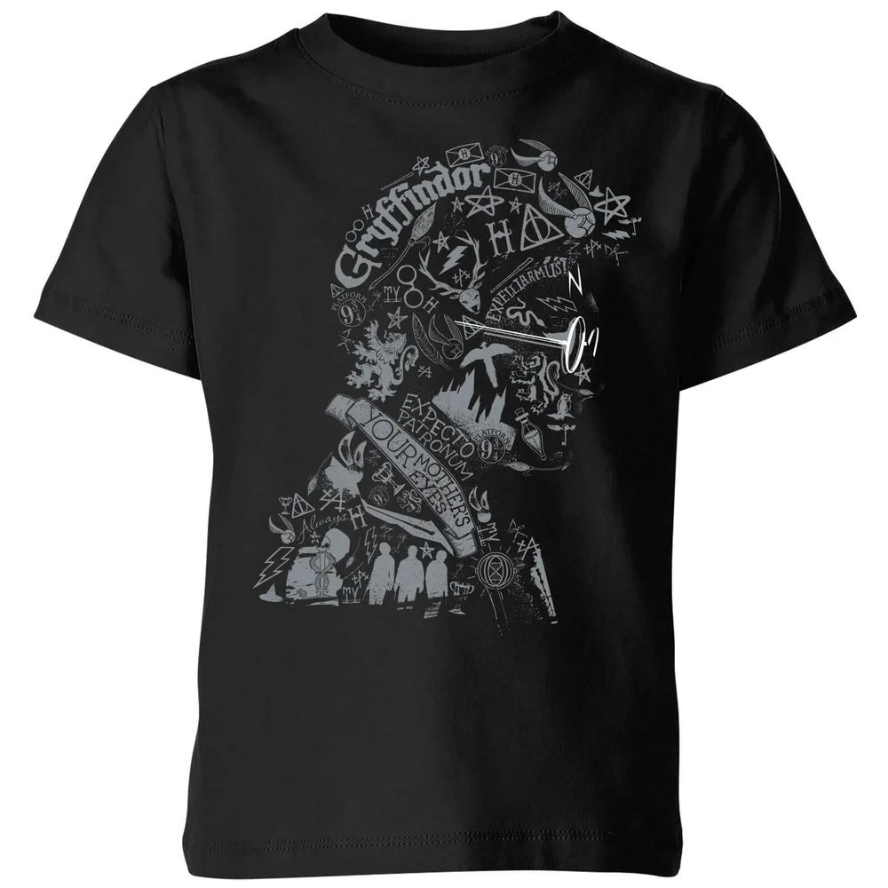 Harry Potter Harry Potter Head Kids' T-Shirt - Black - 3-4 Years Image 1