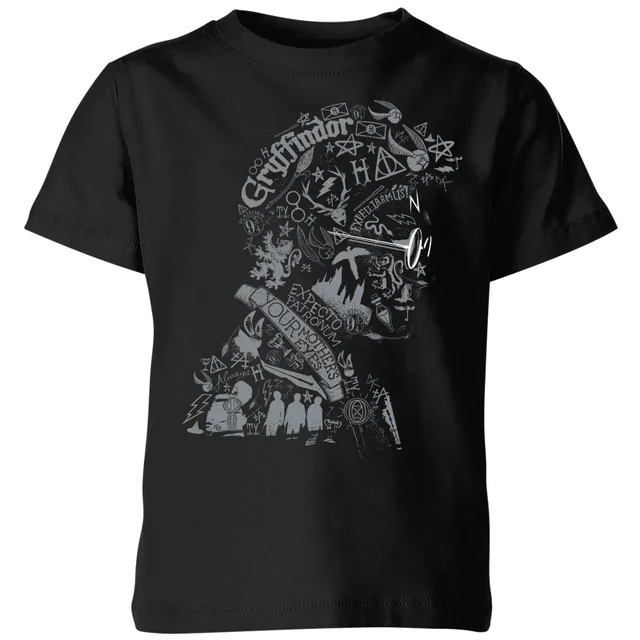Harry Potter Harry Potter Head Kids' T-Shirt - Black