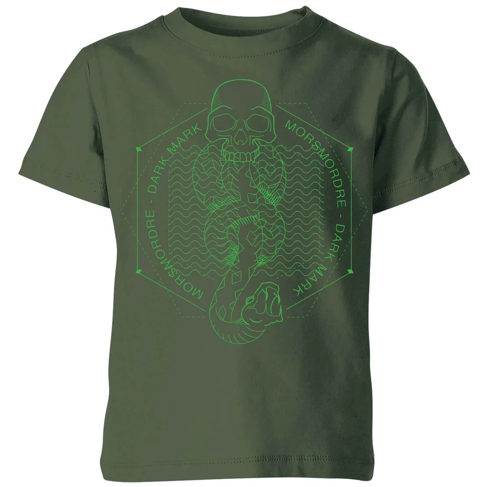Harry Potter Morsmordre Dark Mark Kids' T-Shirt - Forest Green - 3-4 Years Image 1