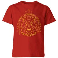 Harry Potter Gryffindor Lion Badge Kids' T-Shirt - Red - undefined undefined