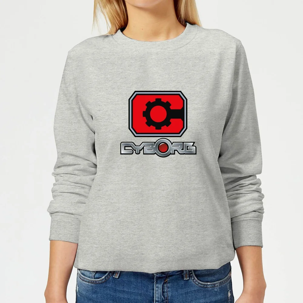 Justice League Cyborg Logo Women's Sweatshirt - Grey - 3XL - Grey Image 1