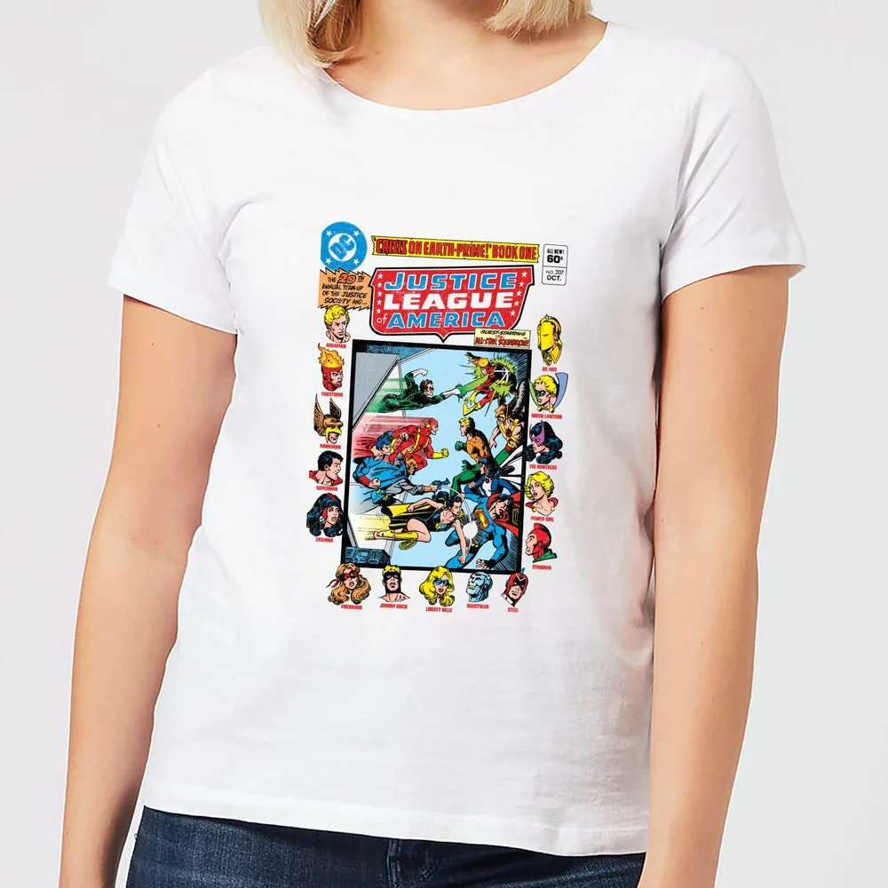 Justice League Crisis On Earth-Prime Cover Women's T-Shirt - White - S Image 1