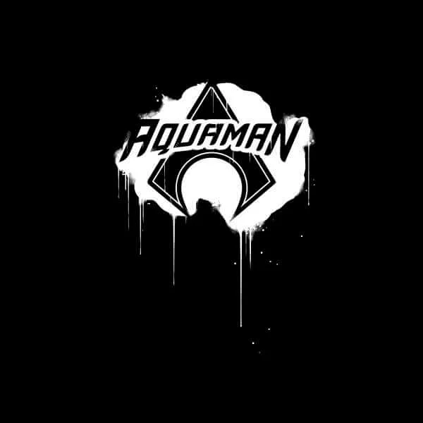 Justice League Graffiti Aquaman Sweatshirt - Black