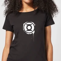 Justice League Graffiti Green Lantern Women's T-Shirt - Black - undefined undefined