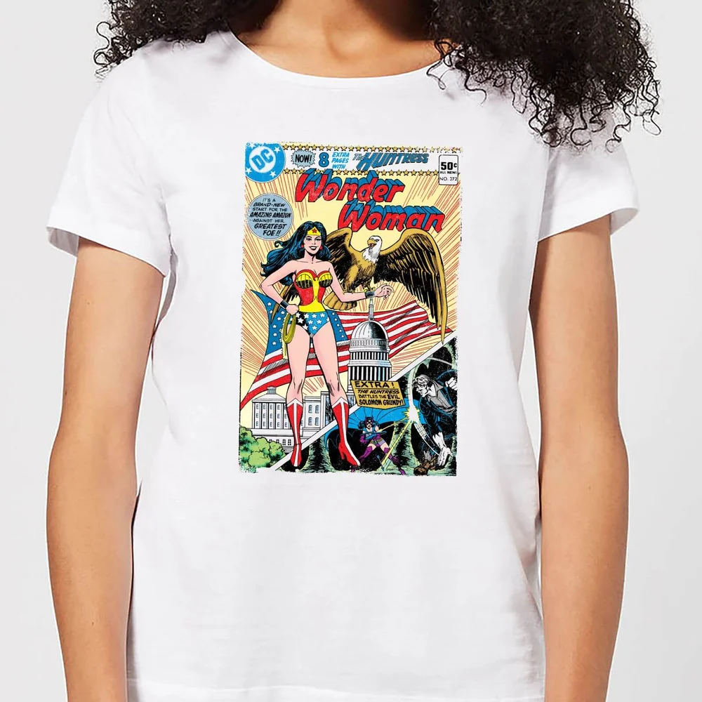 Justice League Wonder Woman Cover Women's T-Shirt - White - S Image 1