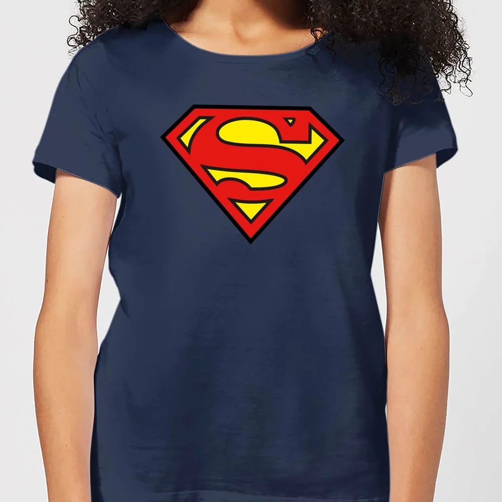Justice League Superman Logo Women's T-Shirt - Navy - S Image 1