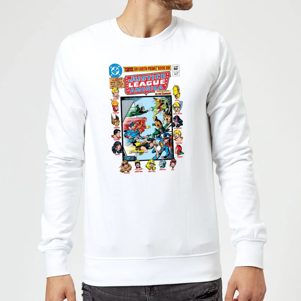 Justice League Crisis On Earth-Prime Cover Sweatshirt - White - S Image 1